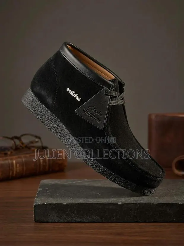 Original Clarks Wallabees Long Black Brown · Photo 1