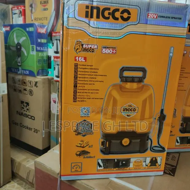 Ingco 20v Cordless Knapsack Sprayer With 16l Tank · Photo 1