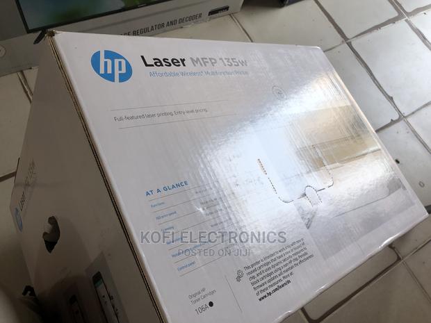 White HP Laser MFP 135w Printer · Photo 1