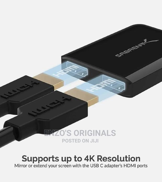 Usb-c To Dual Hdmi Multiple Display Adapter Sabrent Branded · Photo 6