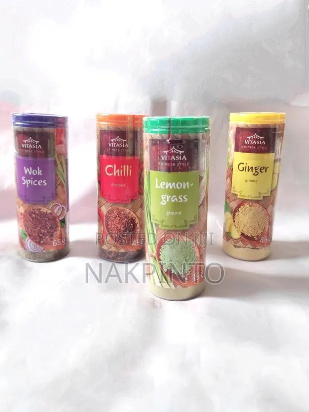 Lemon Grass Spice. Ginger Ground. Chili Pepper Flakes. Wok · Photo 1