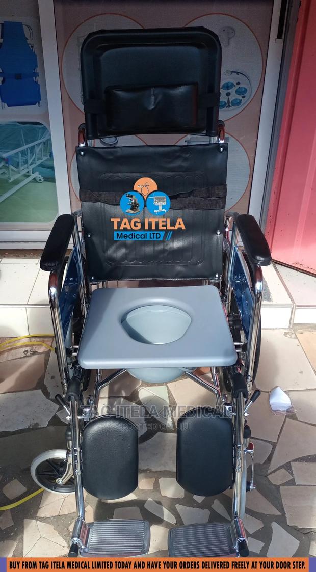 LongBack Commode Wheelchair (Foldable) · Photo 2