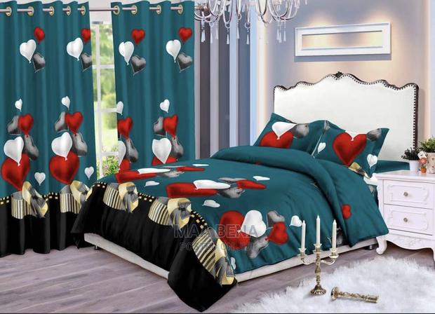 Bedsheet With Duvet Cover (King Size) + Curtains · Photo 1
