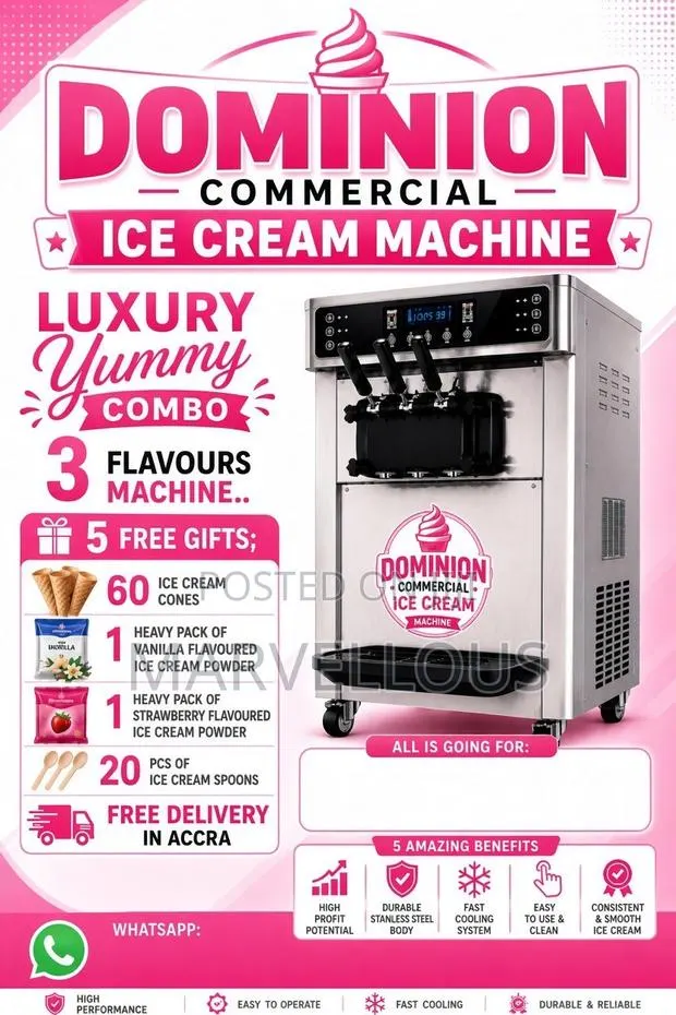 Commercial Ice Cream Machine – High Capacity|For Shops Restaurants · Photo 1