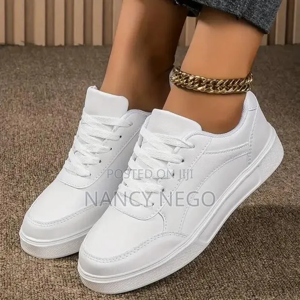 Quality, Non Slip White Sneakers · Photo 1
