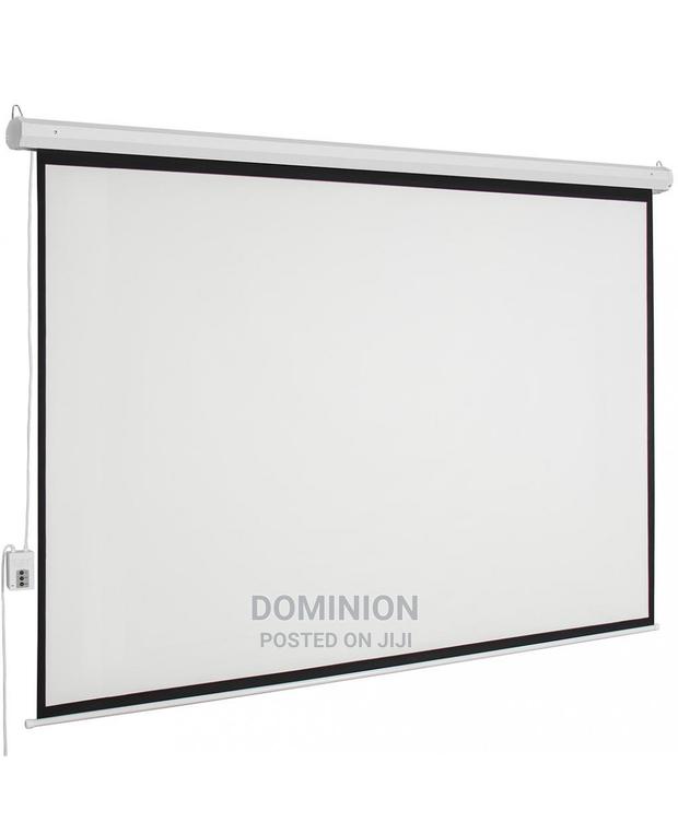 180cm/ 6 Feet/ 70"Top Edge Electronic Projector Screen · Photo 1