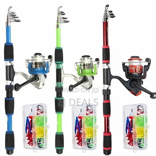 Telescopic Fishing Rod, Reel and Fishing Line With Baits/Lures Hooks · Photo 1
