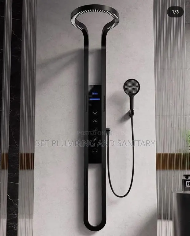 Smart Sensor Bathroom Shower_hot and Cold Black Shower · Photo 1
