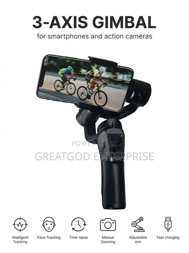 3-Axis Gimbal Stabilizer for Smartphones and Action · Photo 1