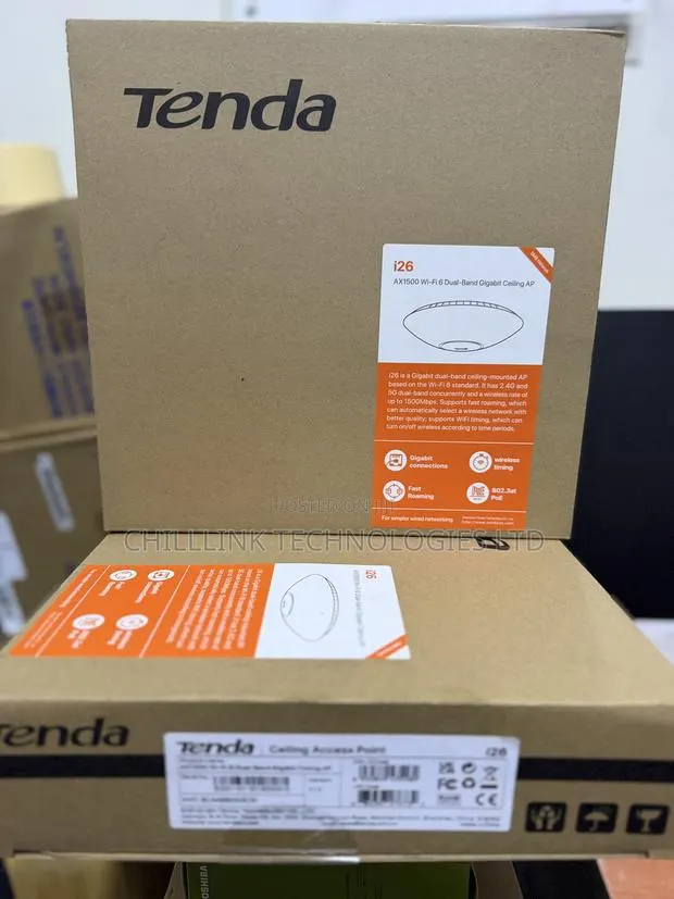 Tenda 126 Ax1500 Wi-Fi 6 Dual Band Gigabit Ceiling Access Point · Photo 1