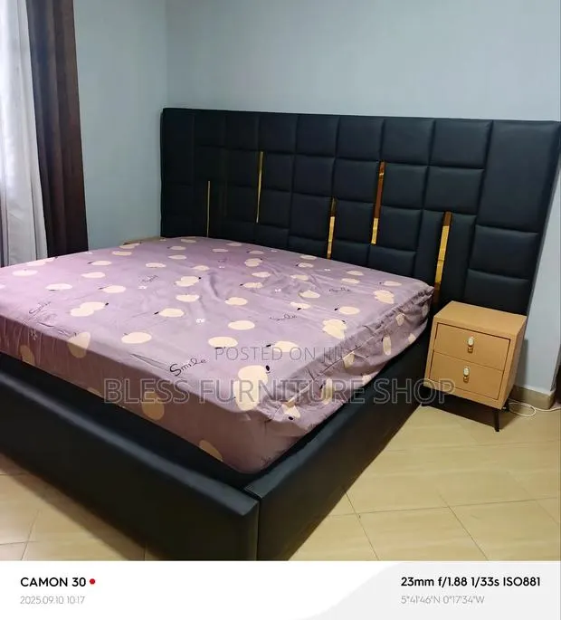 Black Queen Size Bed Frame With Side Drawers · Photo 1