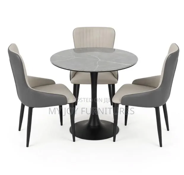 3 Seater Round Leisure Grey Marble Set · Photo 1