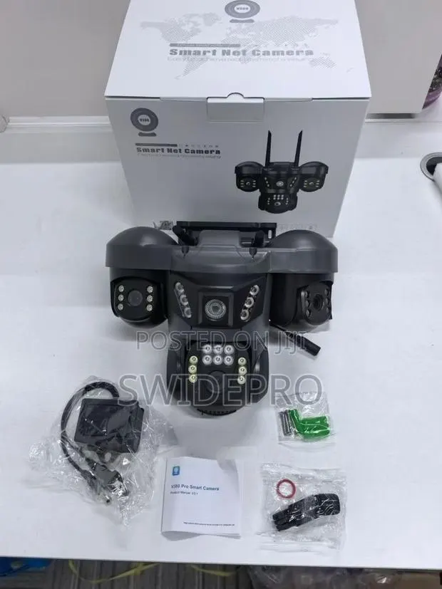 Tripple Lens V380 Pro Smartnet Solar Powered Camera 3lens Sim 4g CCTV · Photo 1