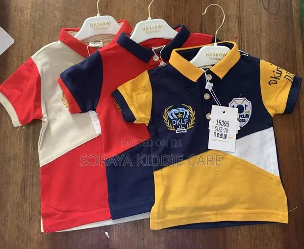 Polo Shirt and Jean Shorts Set · Photo 1