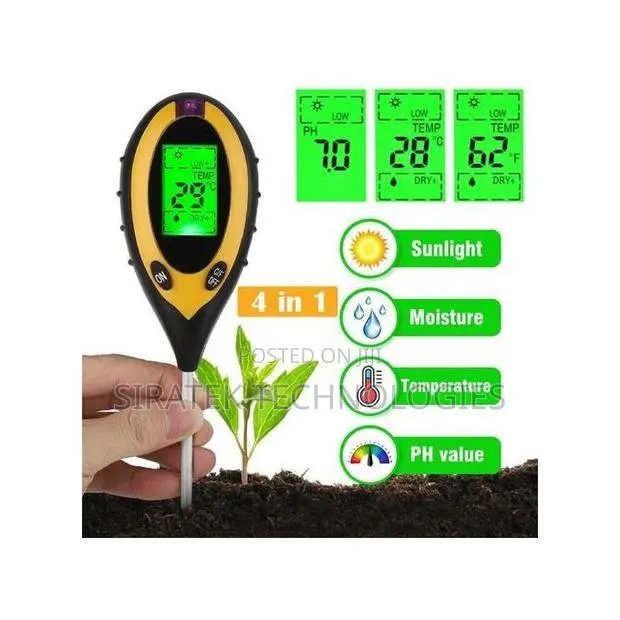 **4-in-1 Digital Soil Ph, Moisture, Temperature Light Meter** · Photo 1