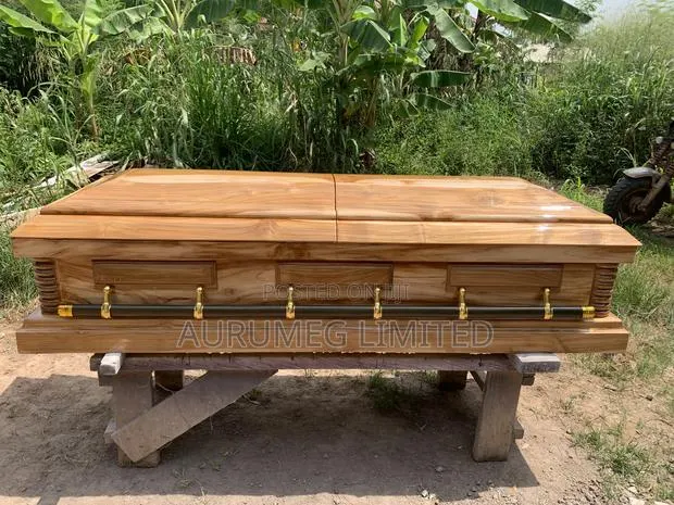 Elegant Rich Brown Casket – Premium Handcrafted Finish