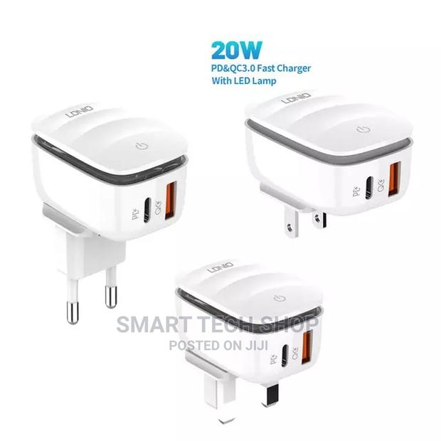 LDNIO Wall Charger LED Lamp 20W PD USB Fast Charge iPhone 13 · Photo 1