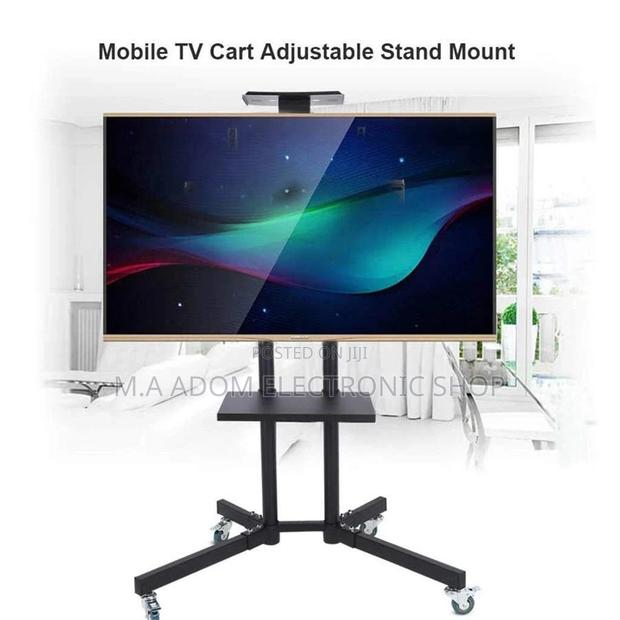 50kg Mobile Tv Trolley With Wheels Dvd Shelf 32”-65inch · Photo 1