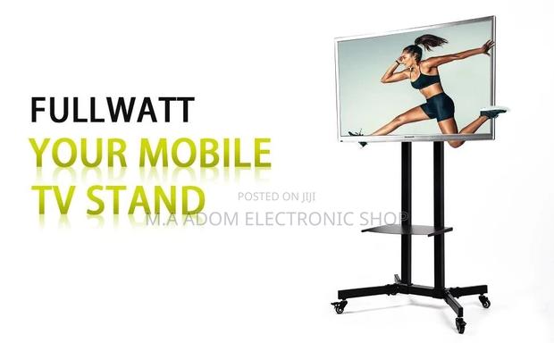 Very Safety Easy to Install Mobile Tv Stand With Wheels · Photo 1