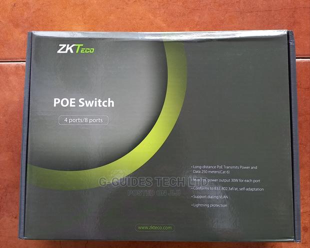 Zkteco 8-Port Poe Switch (Transmission Distance 250 Meters) · Photo 2