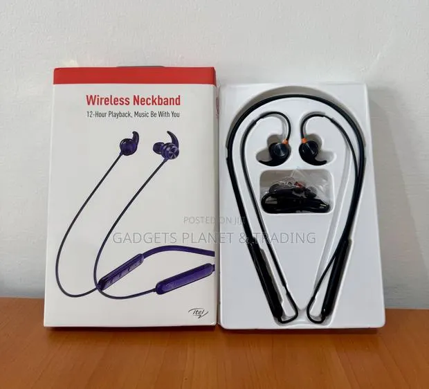 Itel Wireless Neckband Bluetooth Player With 12hrs Playback Time · Photo 1