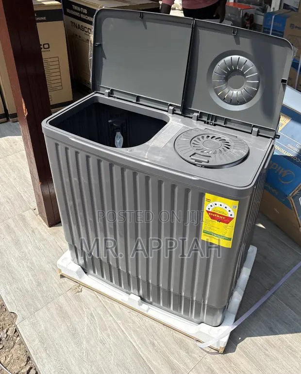 Semi-Automatic Nasco 11kg Spin Dry Electric Washing Machine(dark Gray) · Photo 1