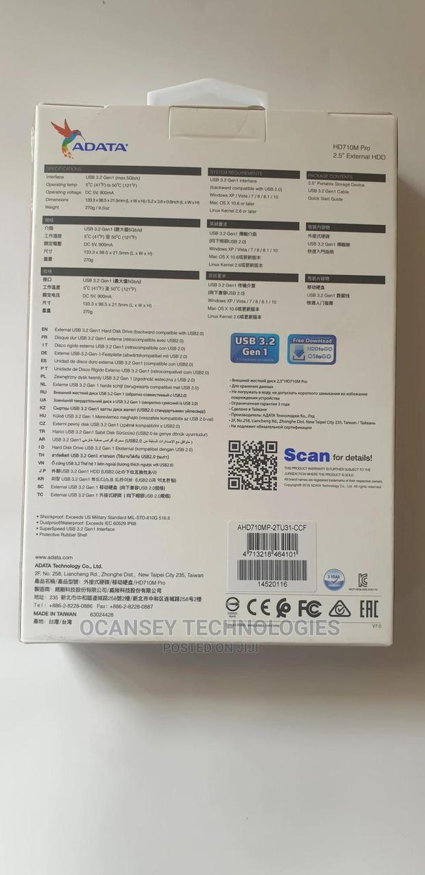 Adata Hd 710m Pro Extenal Hard-Drive 1tb With Shook Proof · Photo 5