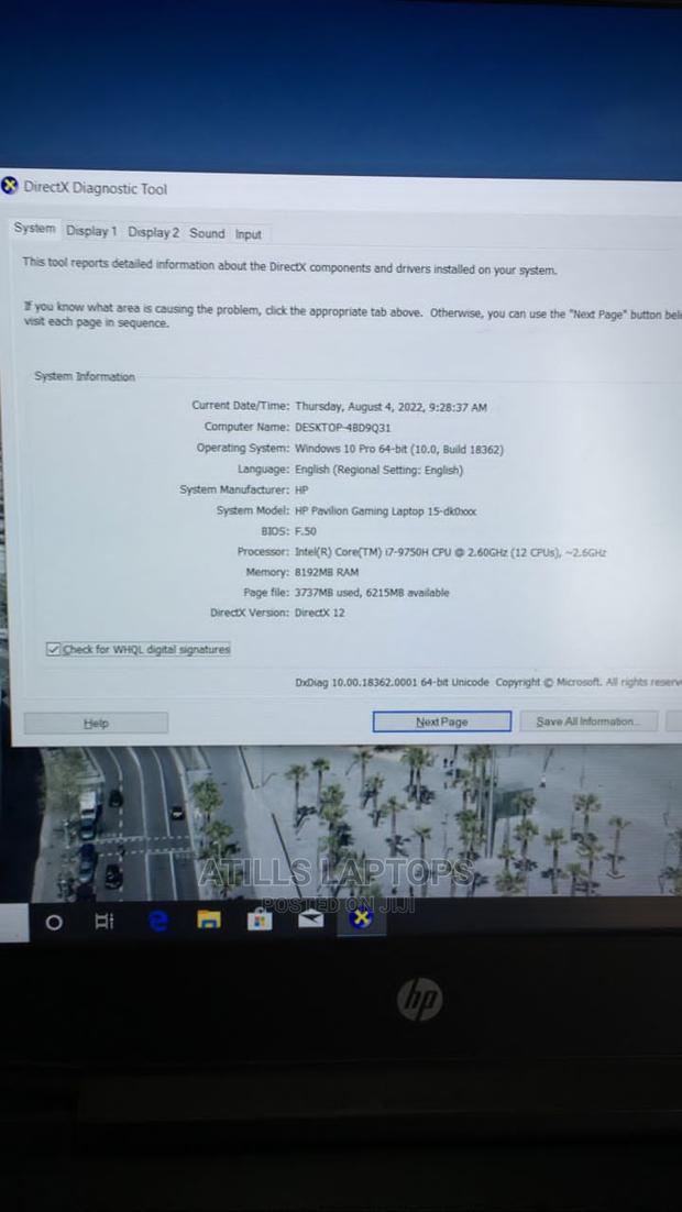 Laptop HP Pavilion Gaming 15 2019 16GB Intel Core I7 SSD 1.5T · Photo 6