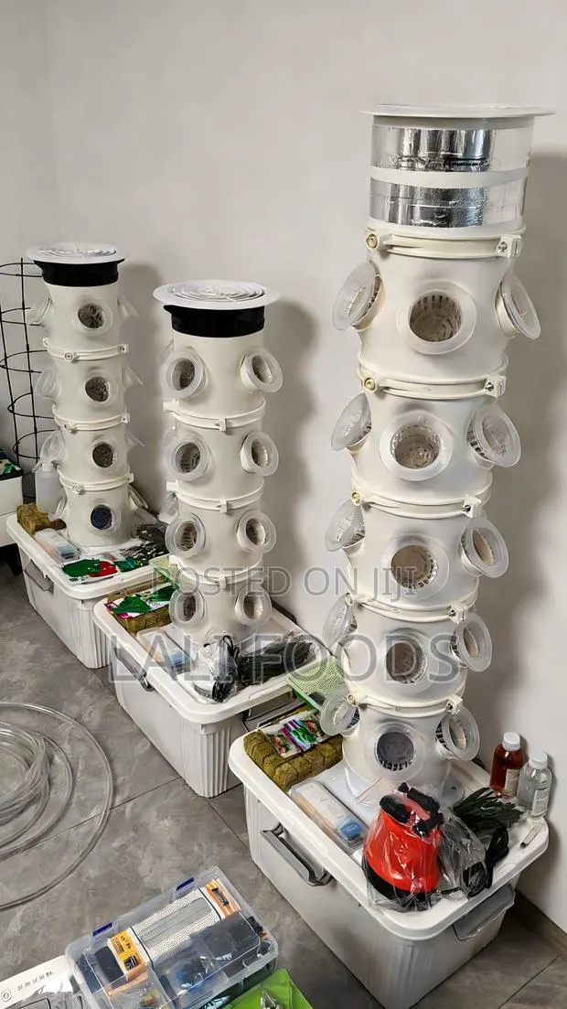 All-in-One Hydroponic Towers for Vertical Farming - 16 Pot Model · Photo 1