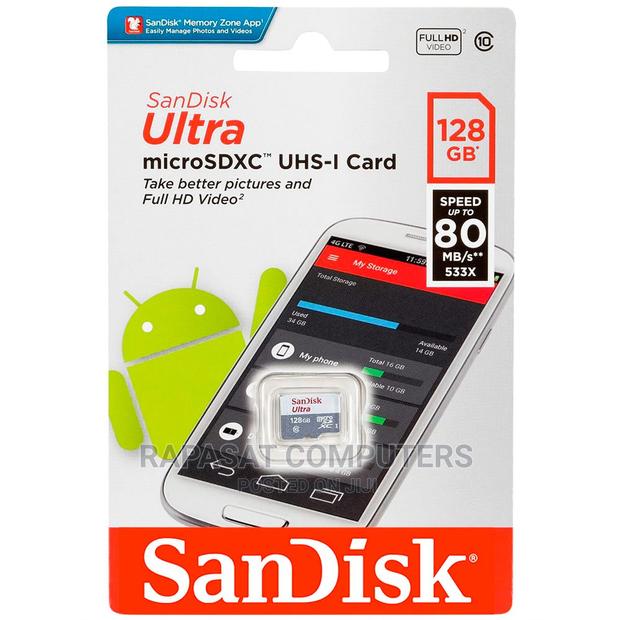 Sandisk Ultra Microsd 128GB Class 10 Memory Card · Photo 1