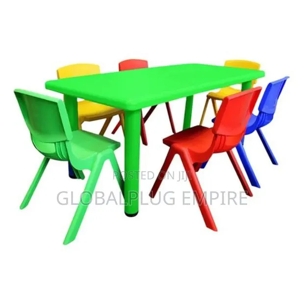 Kids’ Round Learning Table With Chairs Fun Comfortable Study Time · Photo 4