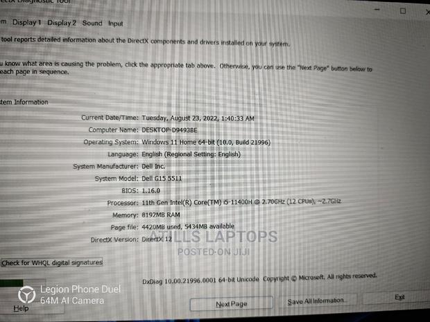 Laptop Dell G15 5511 16GB Intel Core I5 SSD 512GB · Photo 5