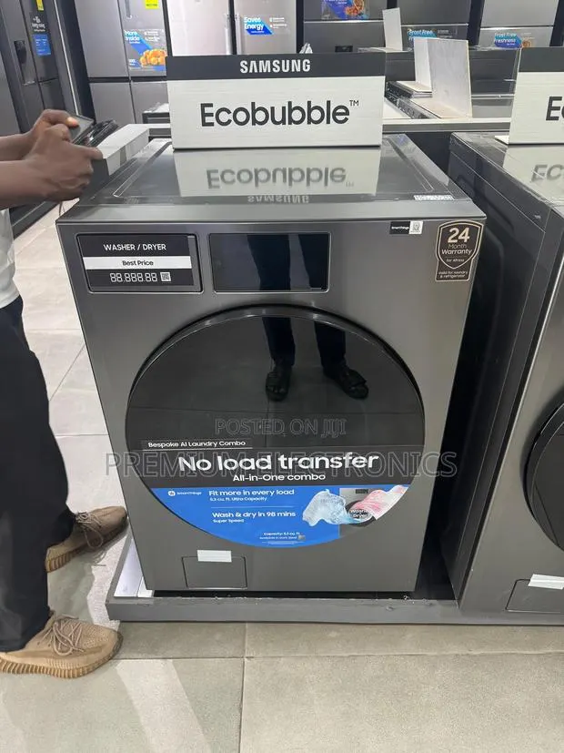 Samsung 22kg/11kg Bespoke Smart Ai Laundry Combo Wd90f22bcsnq Wash Dry · Photo 1