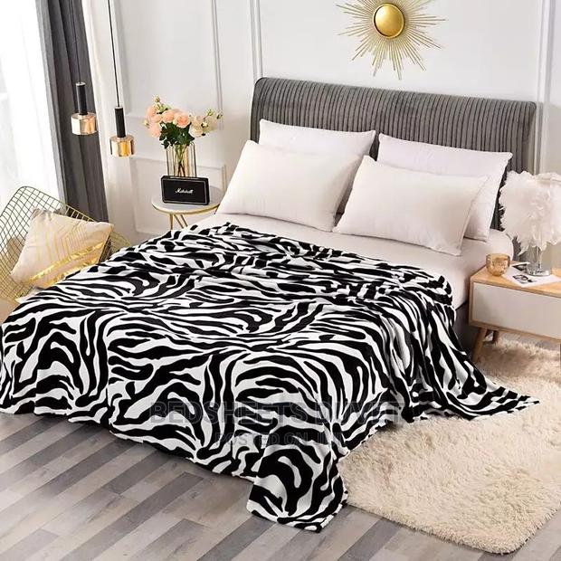 Zebra Skin Flannel Throw Blanket · Photo 1