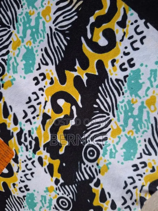 Multi-Color Abstract Print Fabric · Photo 1