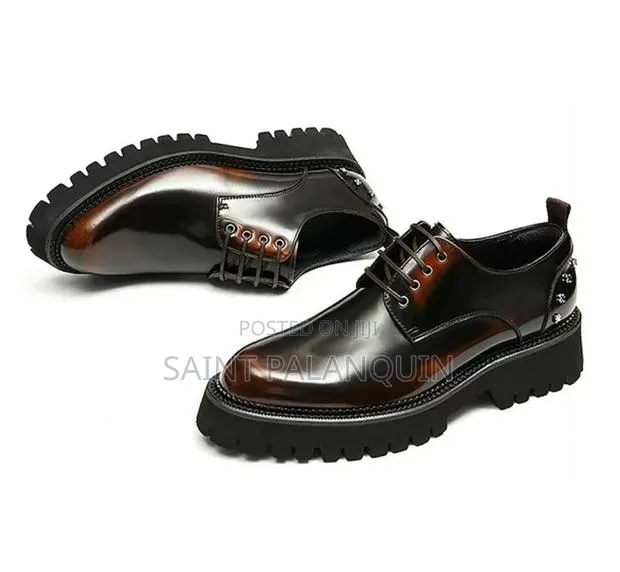 Santimon Men’S Black Dress Shoes · Photo 1