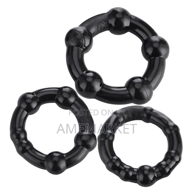 3 Pcs Set Penis Erection Beaded Cockrings. Delay Ejaculation · Photo 2