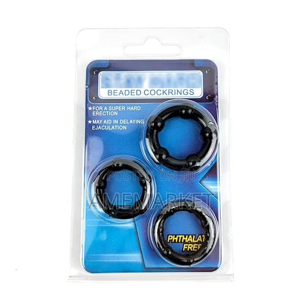 3 Pcs Set Penis Erection Beaded Cockrings. Delay Ejaculation · Photo 1
