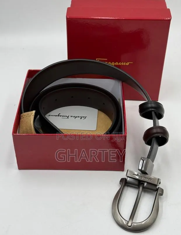 Salvatore Ferragamo Reversible Leather Belt – Pin Designer Buckle · Photo 1