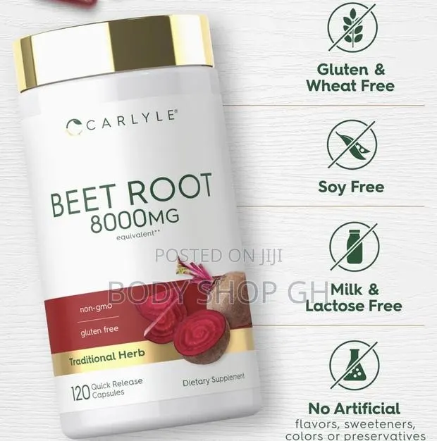 Extra Strength Beet Root Capsules | 120 Caps| Quick Release Capsules | · Photo 1