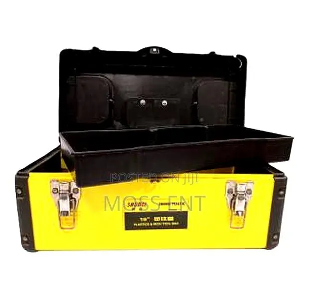 Steel Tools Box 40x50x18cm Black / Yellow 17inch - H · Photo 1