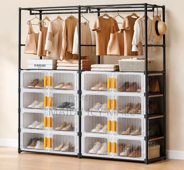 Shoe Rack With Clothes Hanger · Photo 1