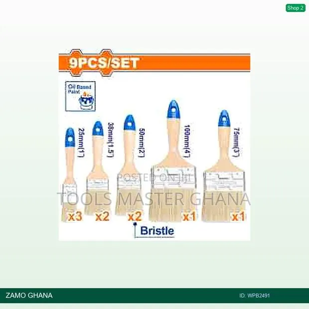 9 PCS Paint Brush - Wpb2491 · Photo 1
