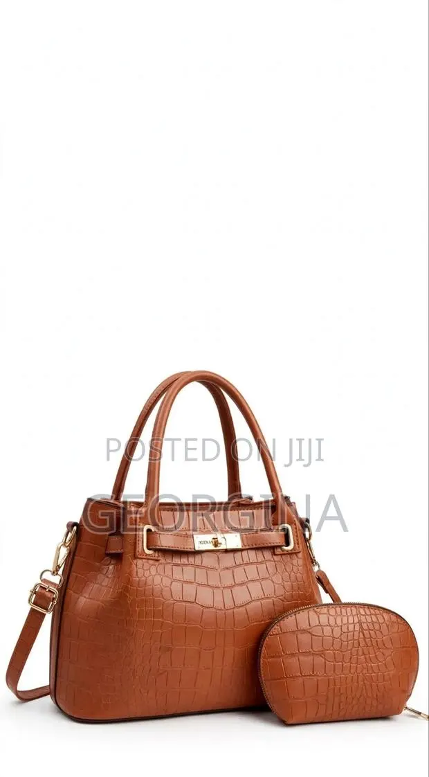 IKUEMAN 2-in-1 Crocodile Pattern Ladies Handbag + Purse Set - 6 Colors · Photo 1