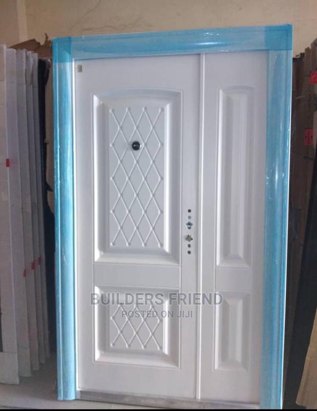 New All White Standard Metallic One Half Security Door Set · Photo 1