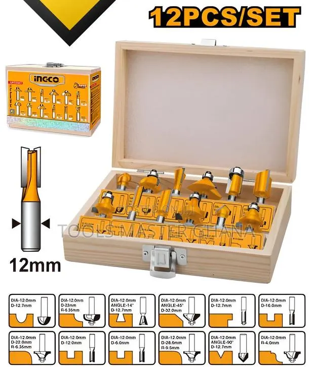 12 Pcs Router Bits Set - Akrt1221 · Photo 1