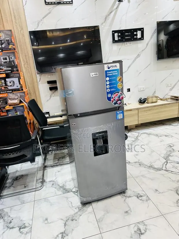 Lovely New Grey Color Double Door Fridge Pearl 197l With Dispenser · Photo 1