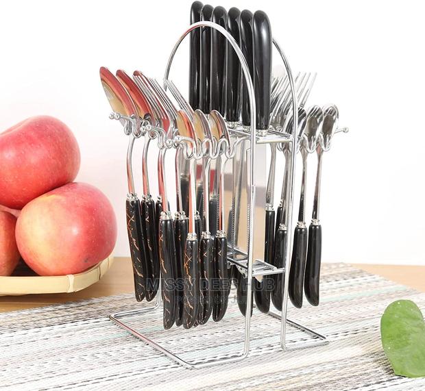 24pcs Luxurious Cutlery Set + Stand · Photo 8