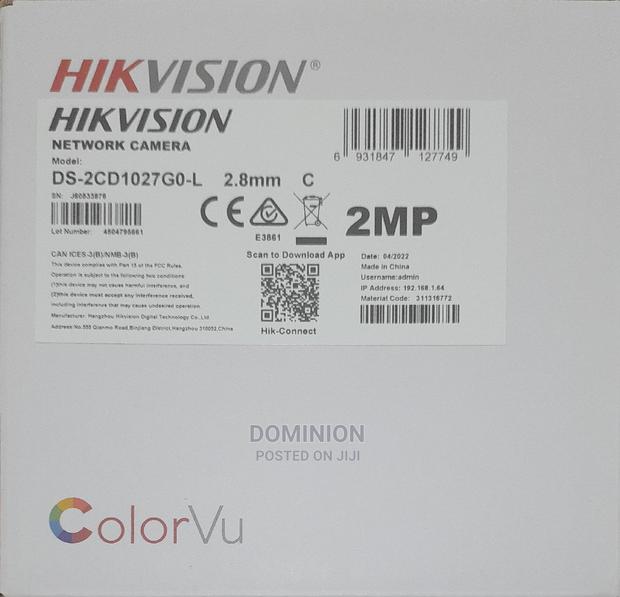 Hikvision IP 2mp (Ds-2cd1027g0-L) Bullet Camera · Photo 2