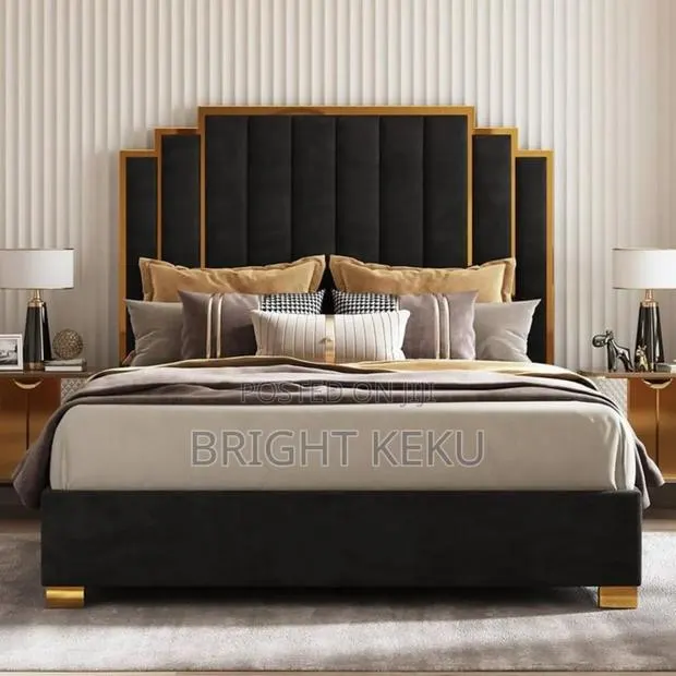Quality Double Bed Dark Gray Is Available With Mattress · Photo 1
